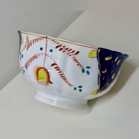 19th Century Vintage Gaudy Welsh Tulip Pattern Lusterware Waste Slop Bowl - Picture 11 of 16